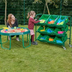 TTS Green Tuff Tray Table & Green Stand Bundle