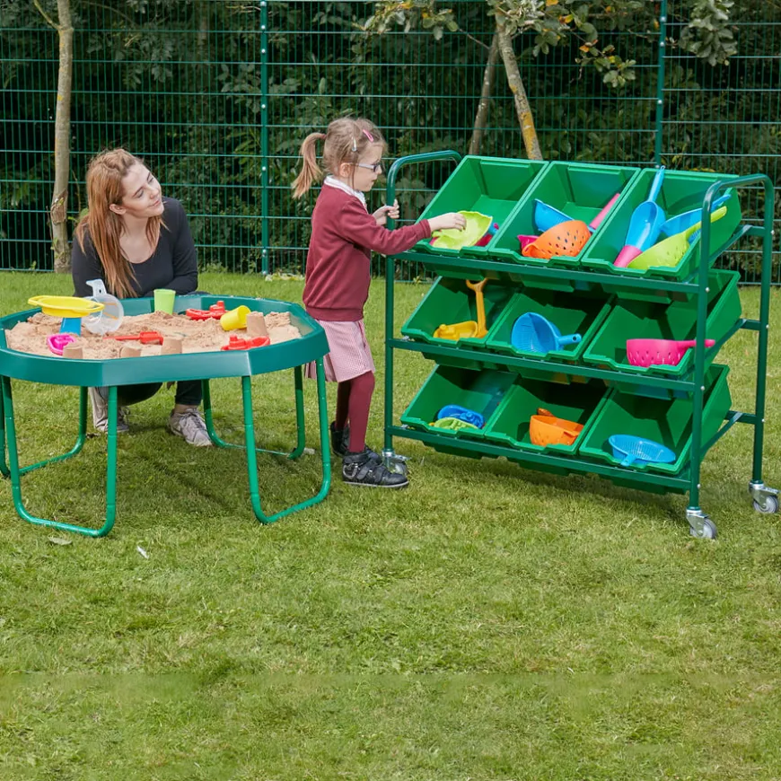 TTS Green Tuff Tray Table & Green Stand Bundle