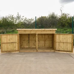 TTS Large Double Door Outdoor Wooden Storage Shed