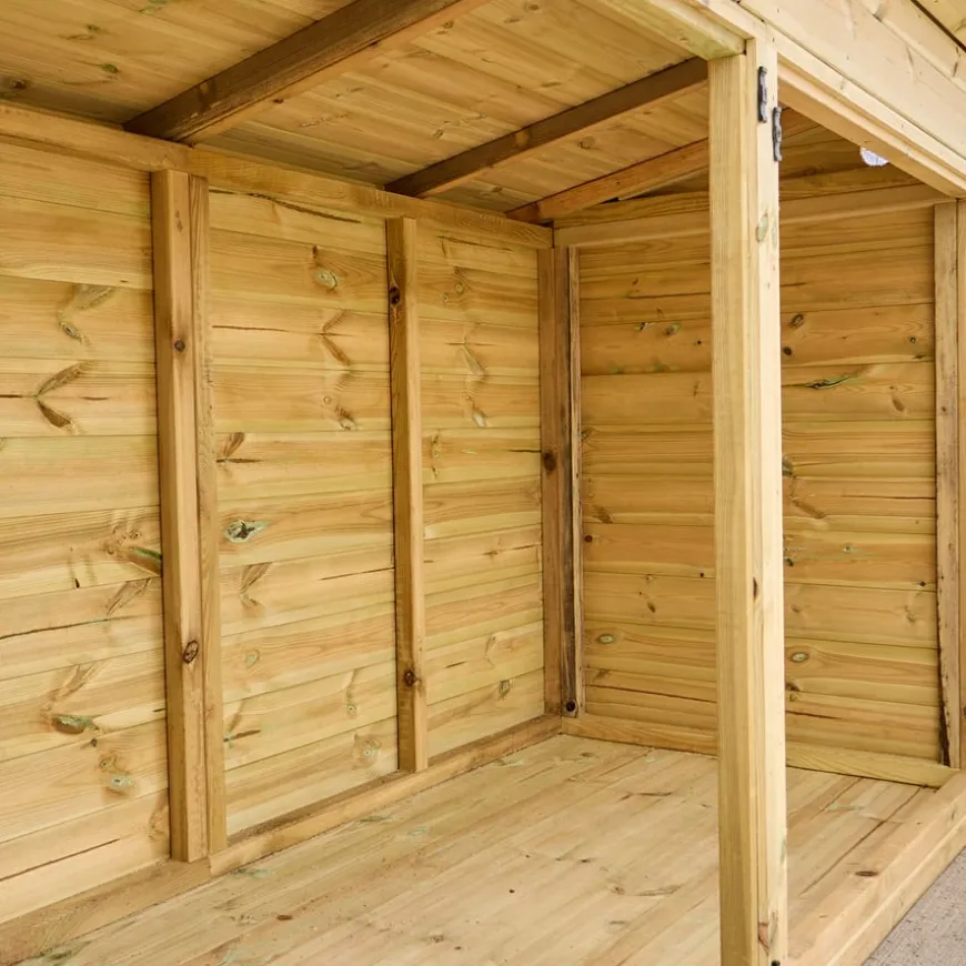 TTS Large Double Door Outdoor Wooden Storage Shed