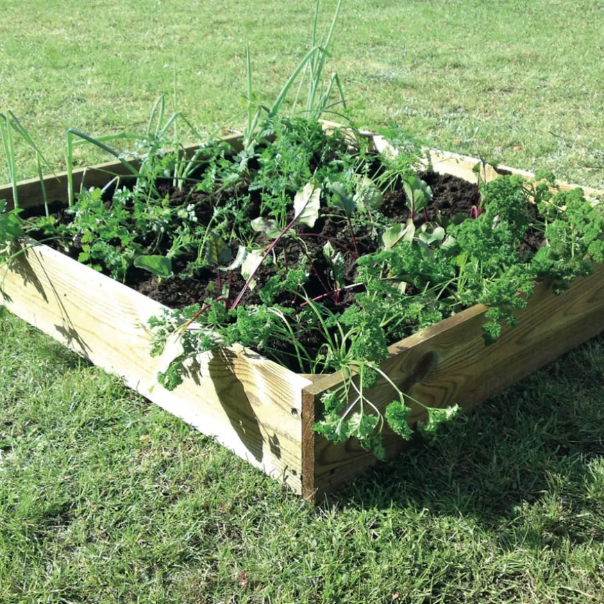 TTS Large Square Wooden Grow Bed