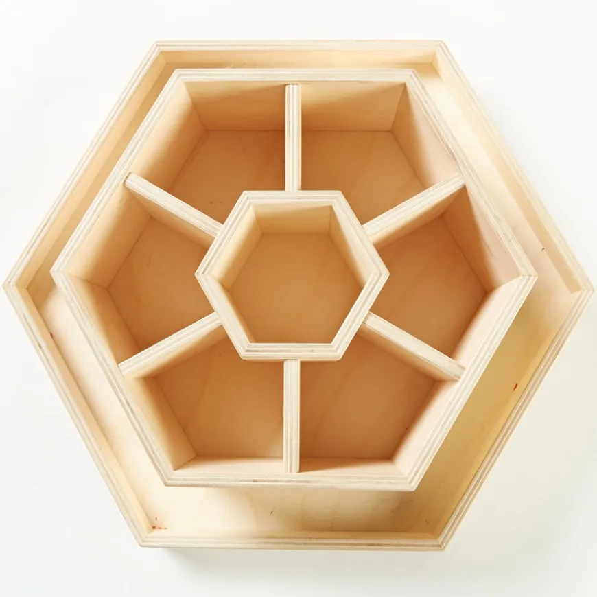 TTS Lazy Susan Wooden Classroom Tidy