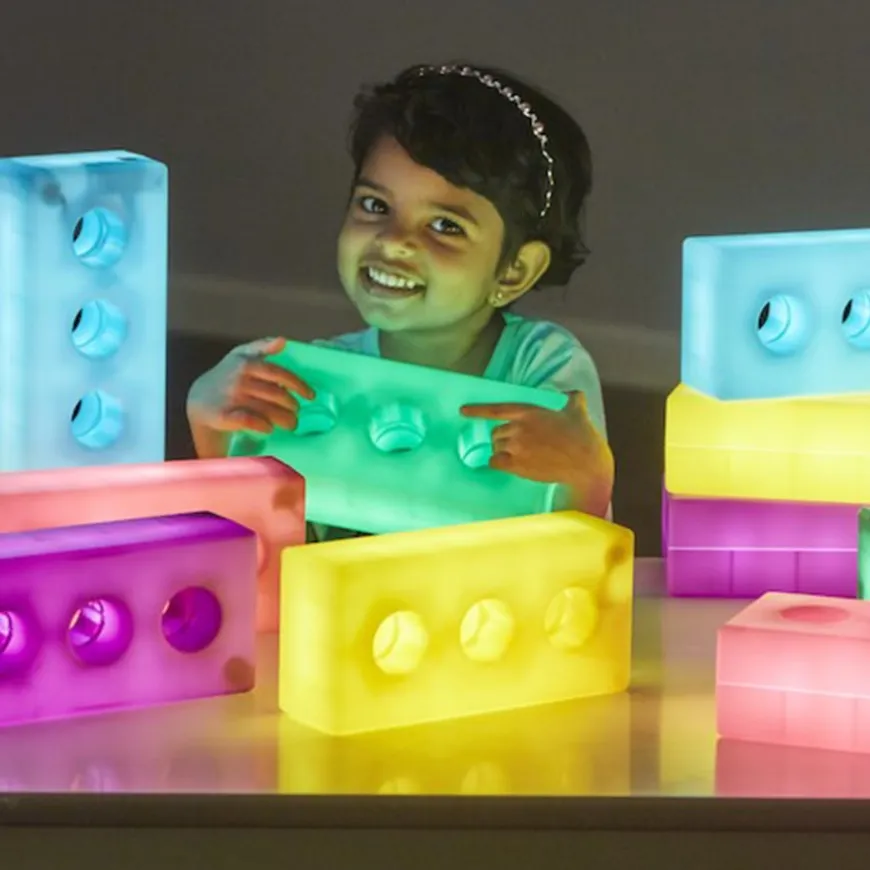 TTS Light Up Glow Construction Bricks 12pk