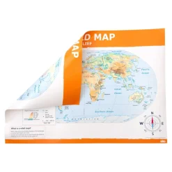 TTS Map of the World Political and Physical A1 KS2