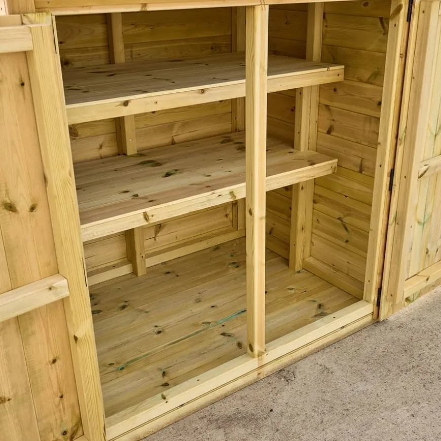 TTS Medium Outdoor Storage Shed with Shelving