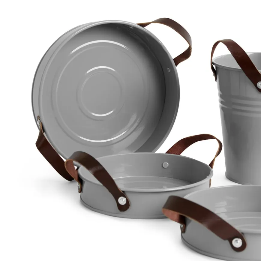 TTS Metal Buckets & Pans 4pcs