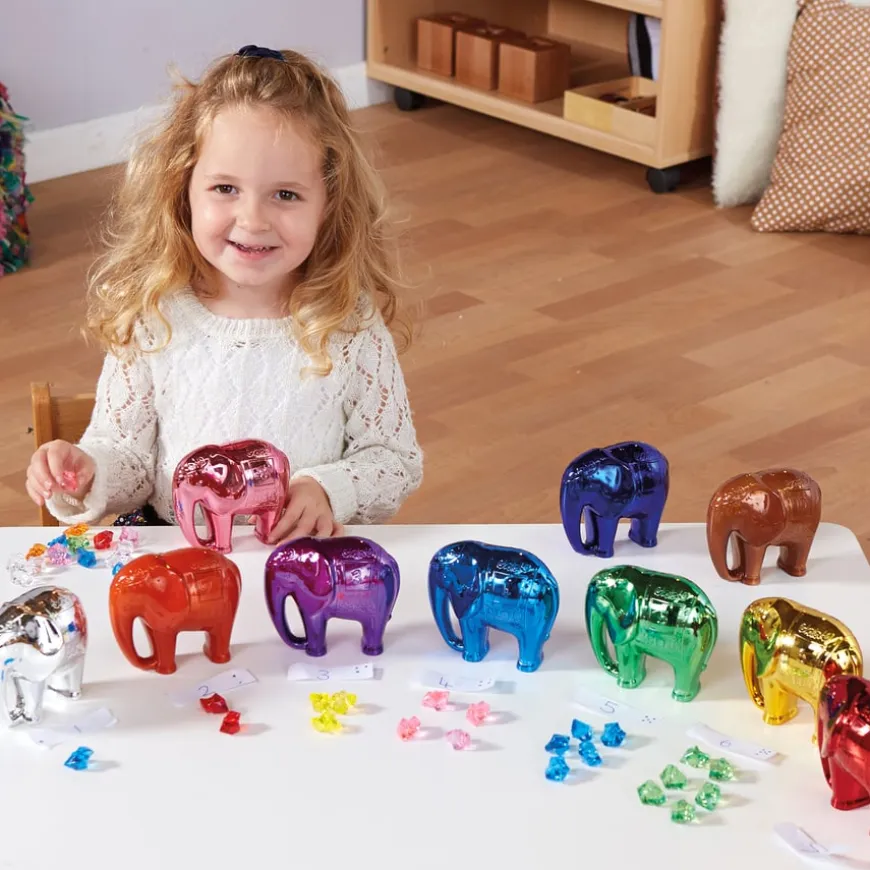 TTS Metallic Elephant Number and Counting Set 1-10