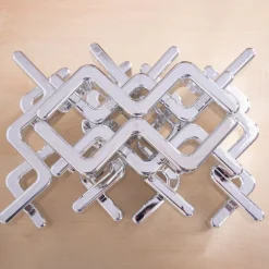 TTS Metallic Silver Stacking Zig Zags 12pk