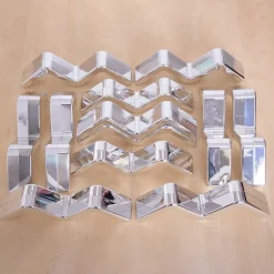 TTS Metallic Silver Stacking Zig Zags 12pk