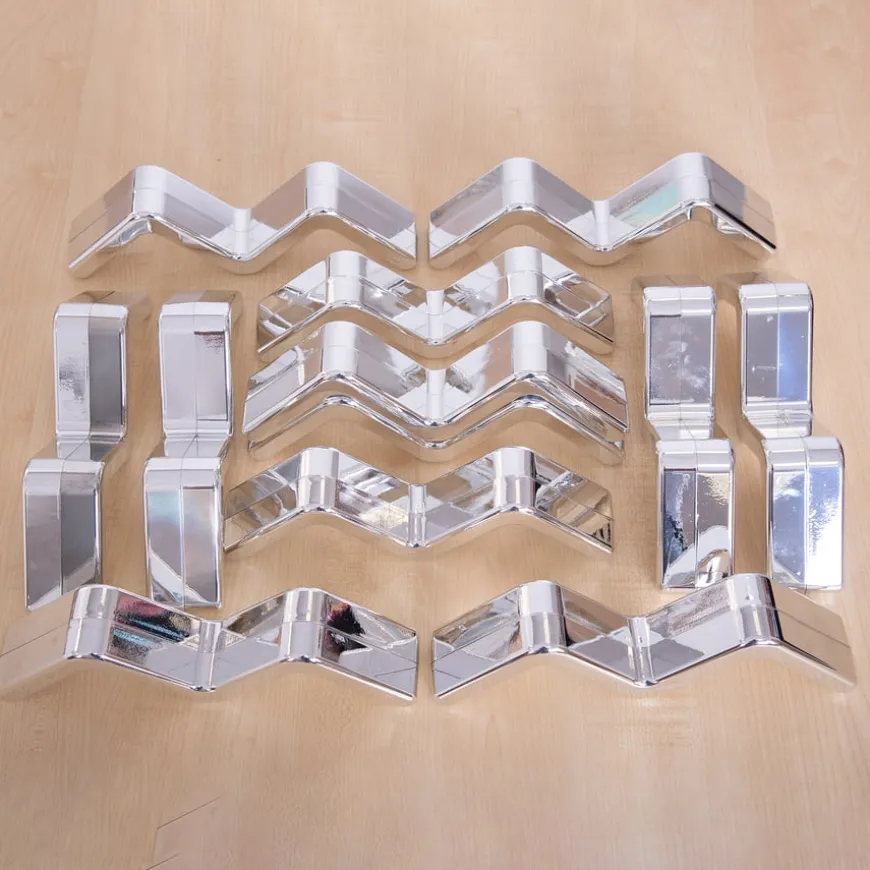 TTS Metallic Silver Stacking Zig Zags 12pk