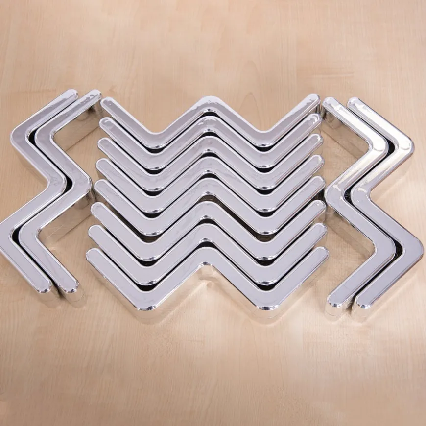 TTS Metallic Silver Stacking Zig Zags 12pk