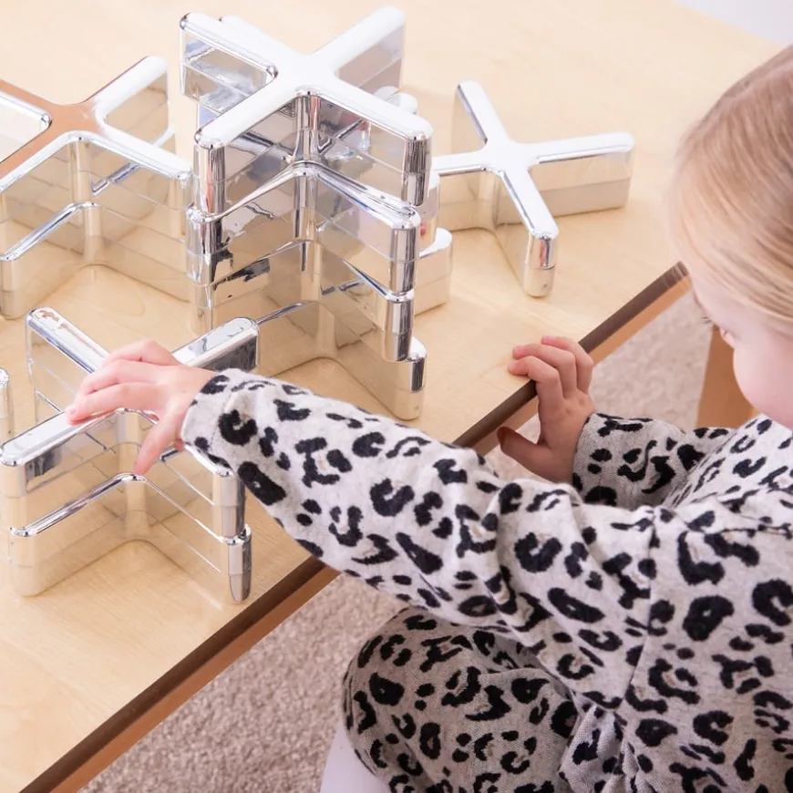 TTS Metallic Silver Stacking Crosses 12pk