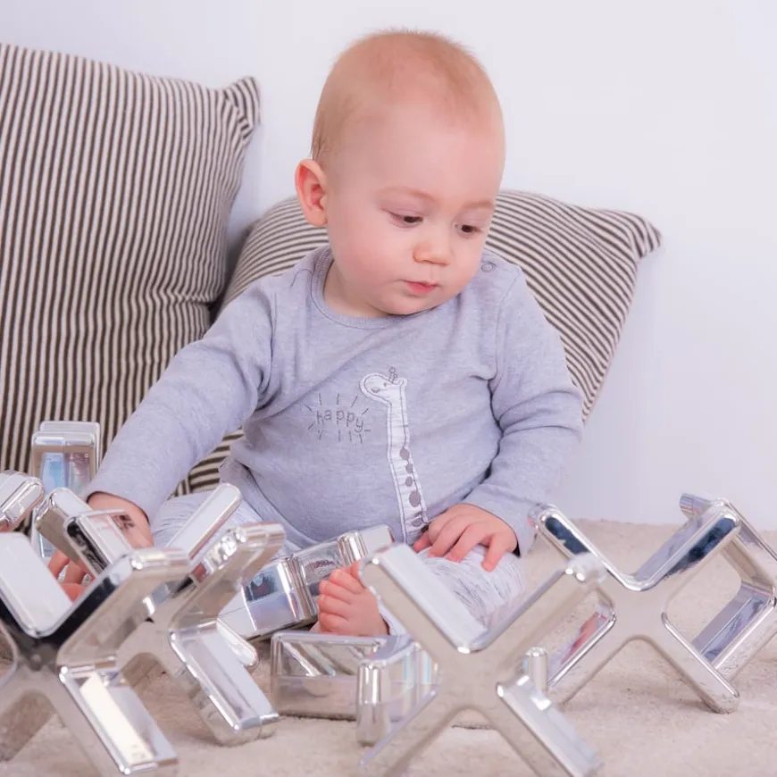 TTS Metallic Silver Stacking Crosses 12pk