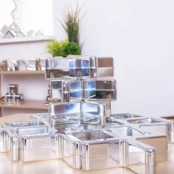 TTS Metallic Silver Stacking Crosses 12pk