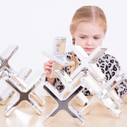 TTS Metallic Silver Stacking Crosses 12pk
