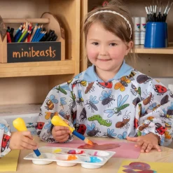 TTS Minibeast Patterned Waterproof Aprons Overalls 6pk