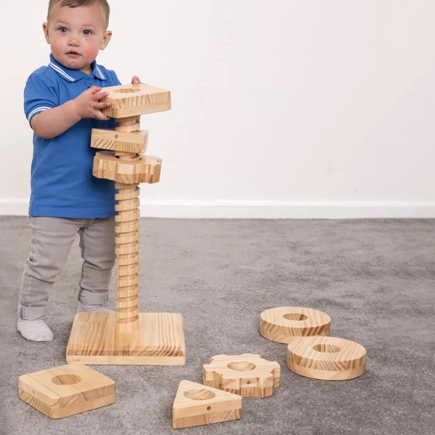 TTS Motor Skills Twist & Turn Tall Wooden Tower