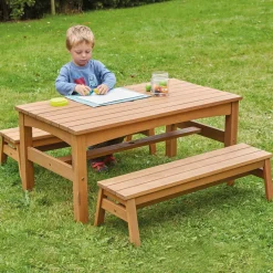 TTS Outdoor Children’s Low Table & Benches Set