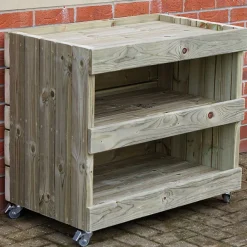TTS Outdoor Hollow Block Storage Trolley H70 x W88 x D58cm