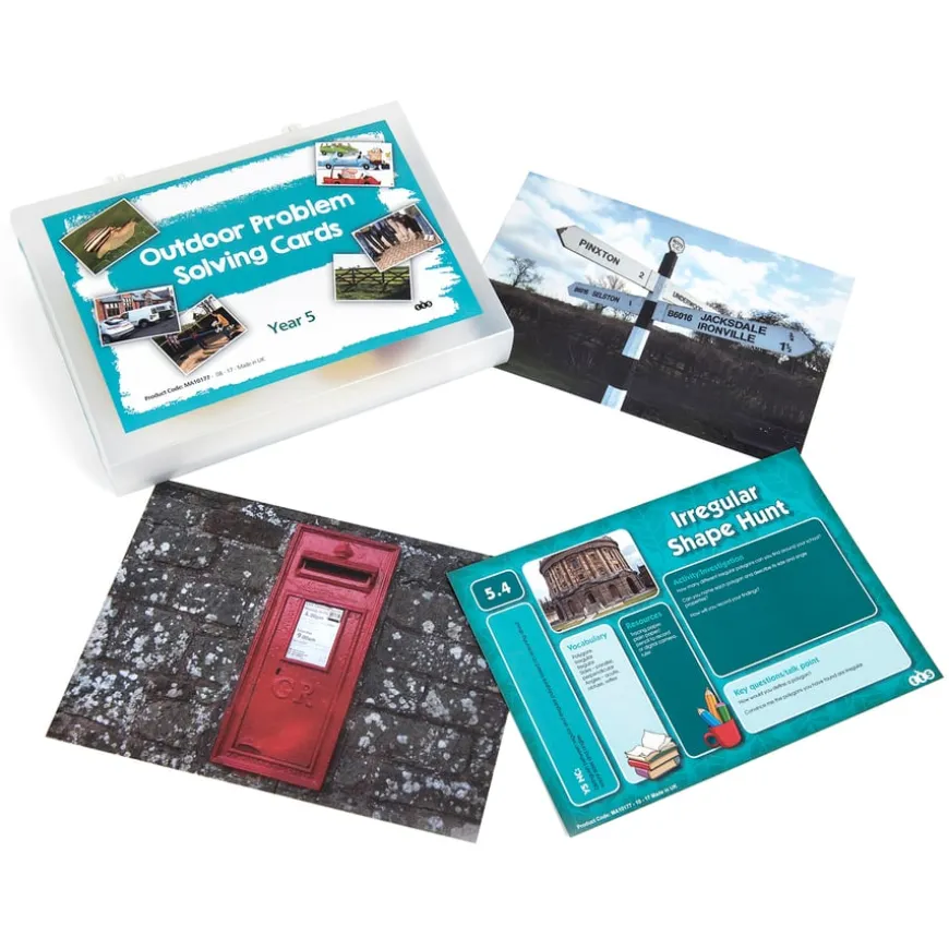 TTS Outdoor Maths Problem Solving Cards Year 5 30pk