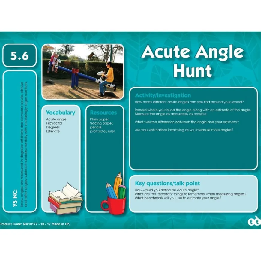 TTS Outdoor Maths Problem Solving Cards A5 Group Set