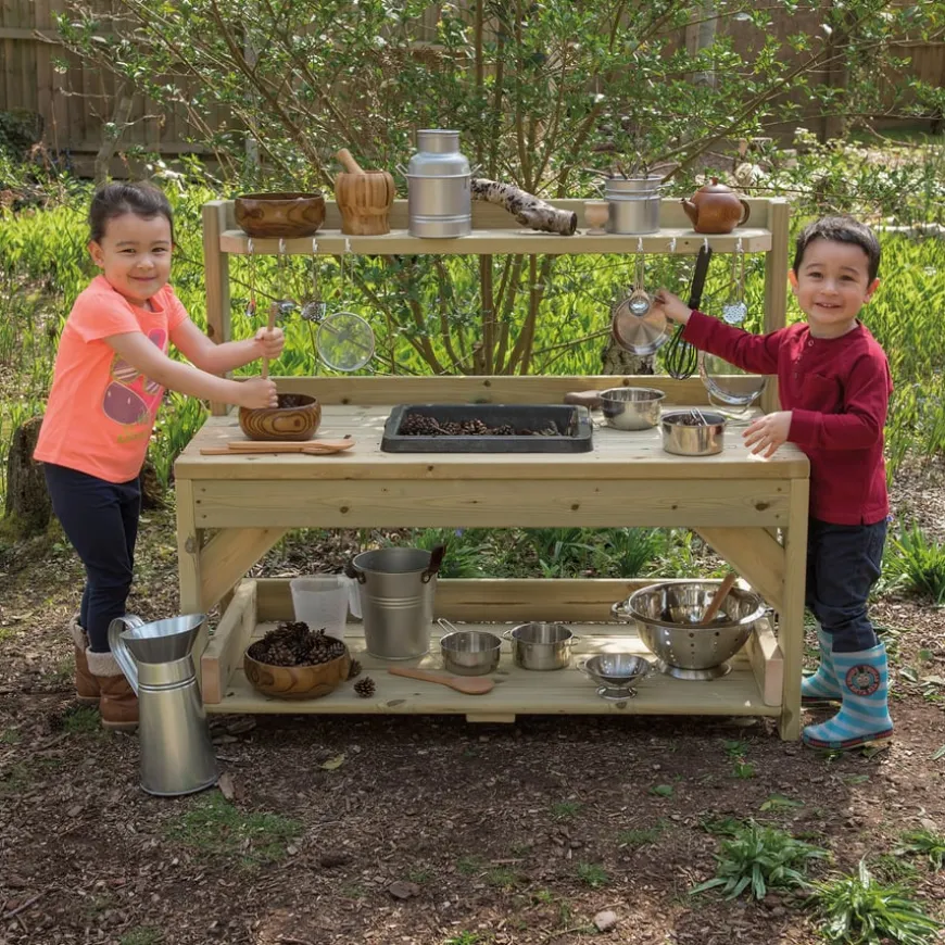 TTS Outdoor Messy Play Wooden Mud Kitchen