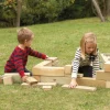 TTS Outdoor Wooden Blocks and Cart 40pcs