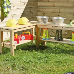 TTS Outdoor Wooden L Shaped Bench