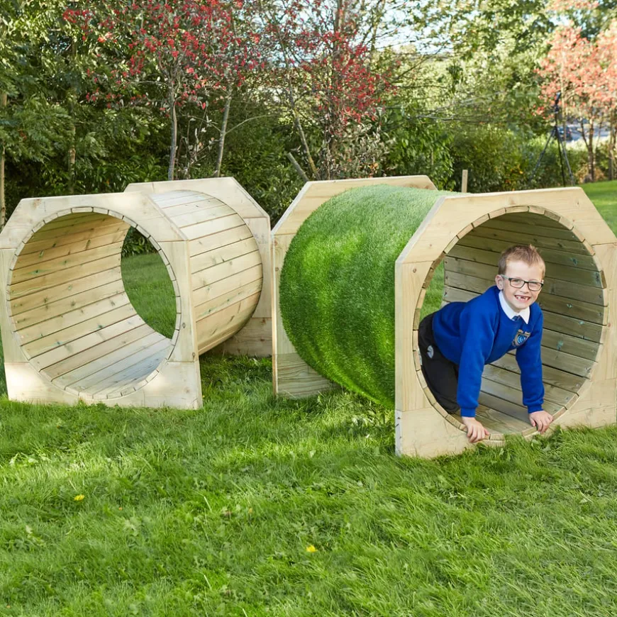 TTS Outdoor Wooden Play Tunnel