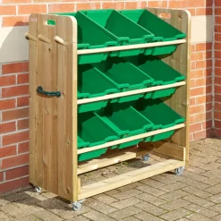 TTS Outdoor Wooden Tilted Tray Storage
