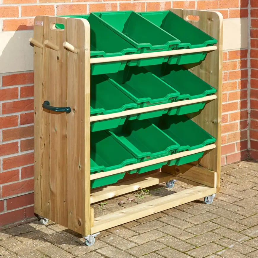 TTS Outdoor Wooden Tilted Tray Storage