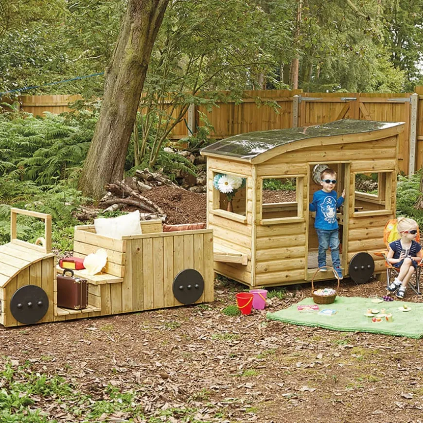 TTS Outdoor Wooden Truck & Caravan Bundle Standard Delivery