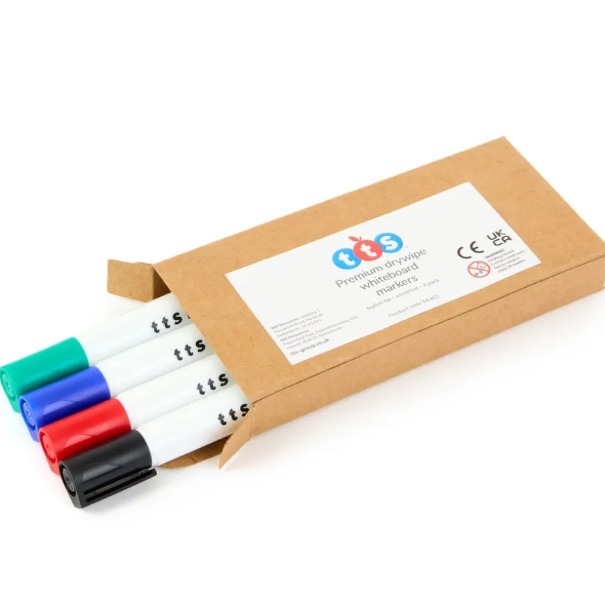 TTS Premium Drywipe Whiteboard Marker Bullet Tip Assorted