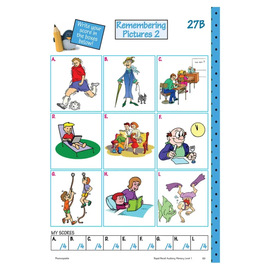 TTS Rapid Recall Auditory Memory workbook