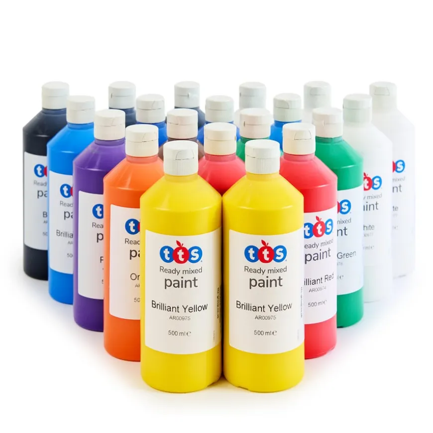 TTS Ready Mixed Paint Assorted Pack 500ml 20pk