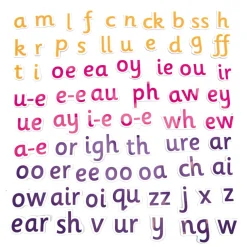 TTS Re-usable Magnetic Phonics Pieces 68pk