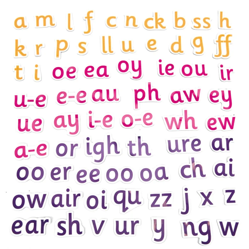 TTS Re-usable Magnetic Phonics Pieces 68pk