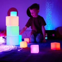 TTS Sensory ICT Glow Construction Blocks 12pk