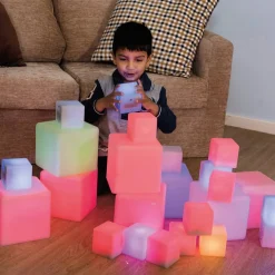 TTS Sensory ICT Glow Construction Blocks 12pk