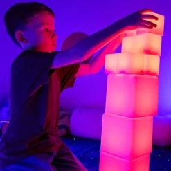 TTS Sensory ICT Glow Construction Blocks 12pk