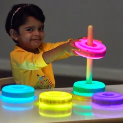 TTS Sensory Stacking Glow & Texture Discs 5pk