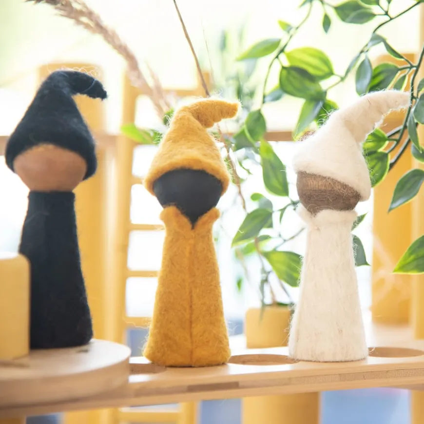 TTS Small World Rainbow Wooden Felt Elves 10pk