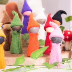 TTS Small World Rainbow Wooden Felt Elves 10pk
