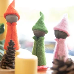 TTS Small World Rainbow Wooden Felt Elves 10pk