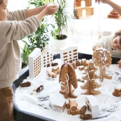 TTS Small World Wooden Tiny Town & Houses Bundle