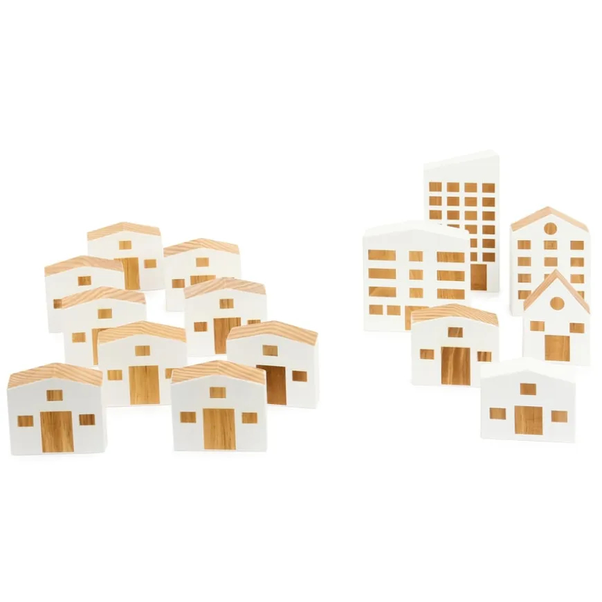 TTS Small World Wooden Tiny Town & Houses Bundle