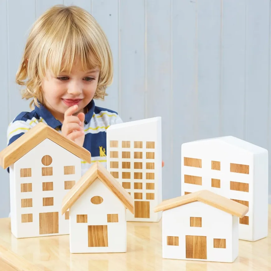 TTS Small World Wooden Tiny Town & Houses Bundle