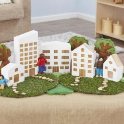 TTS Tiny Town Wooden Houses 5pcs