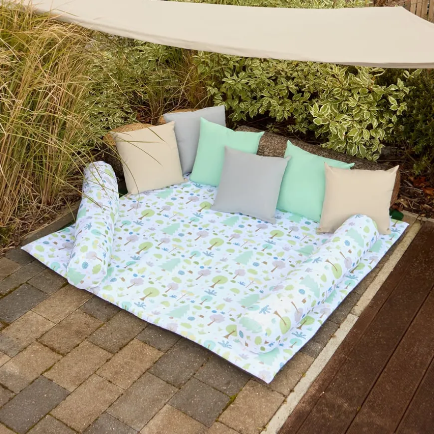 TTS Tonal Woodland Indoor Outdoor Mat, Cushions & Canopy