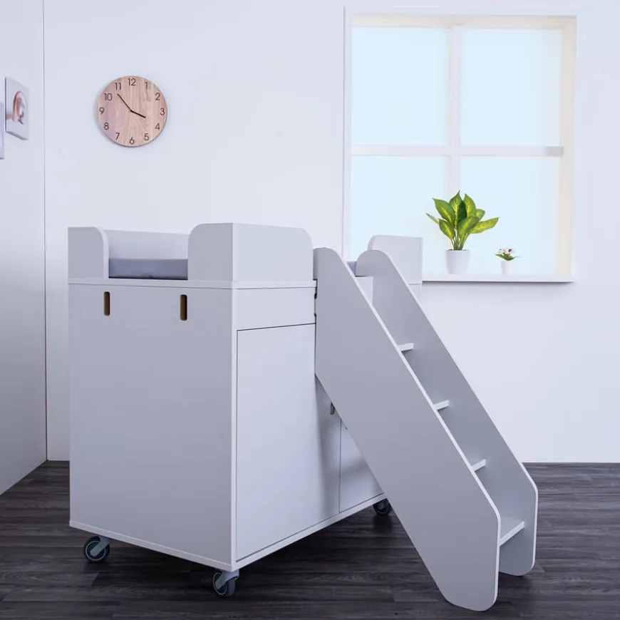 TTS Walk Up Changing Unit Pale Grey & Antibac Mat